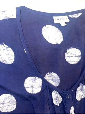 The Odells Navy Blue Polka Dot Blouse